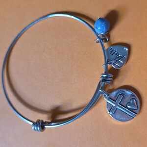 Silver Faith Charm Bracelet
